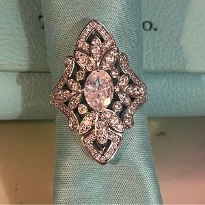 New Gorgeous Victorian White Gold
Plated Ring